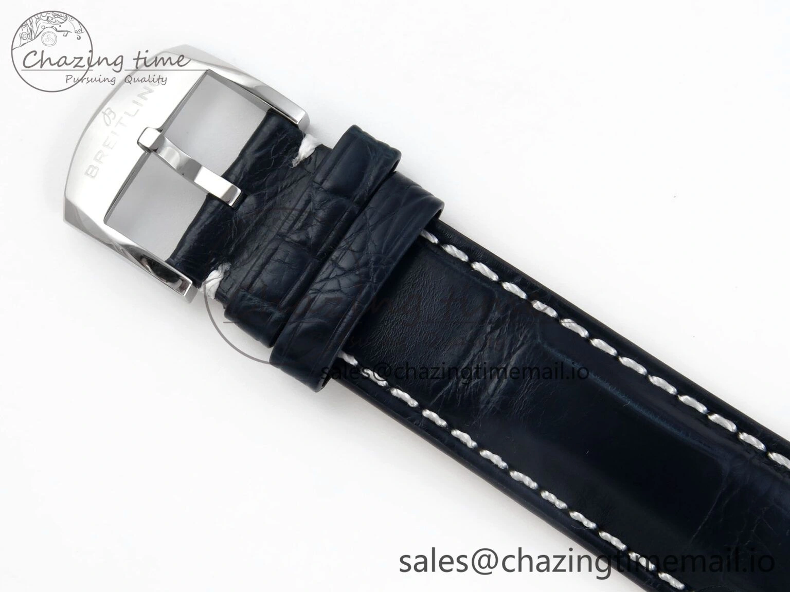 Navitimer 1 SS 41mm TF 1:1 Best Edition White Bezel Blue Dial on Black Leather Strap A GoAnywhere 5481