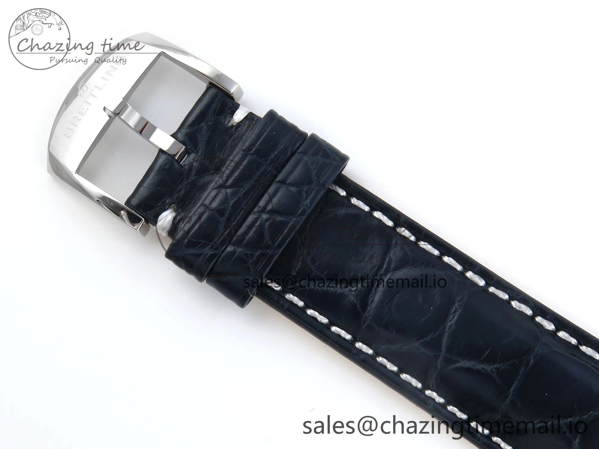 Navitimer 1 SS 41mm TF 1:1 Best Edition White Bezel Blue Dial on Blue Leather Strap A DailyWear 5487