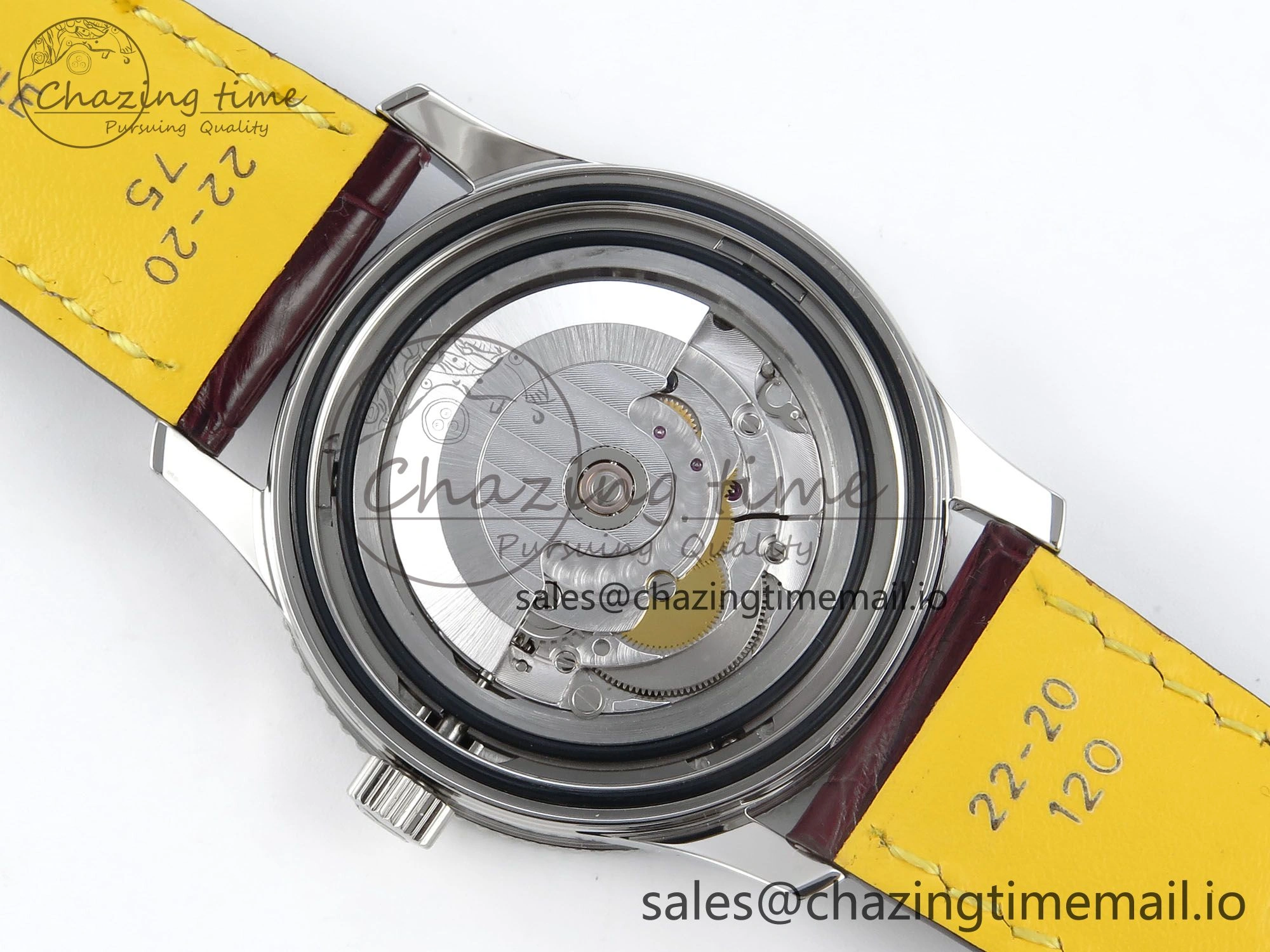 EyeCatching Navitimer 1 SS 41mm TF 1:1 Best Edition White Bezel Blue Dial on Brown Leather Strap A 5485