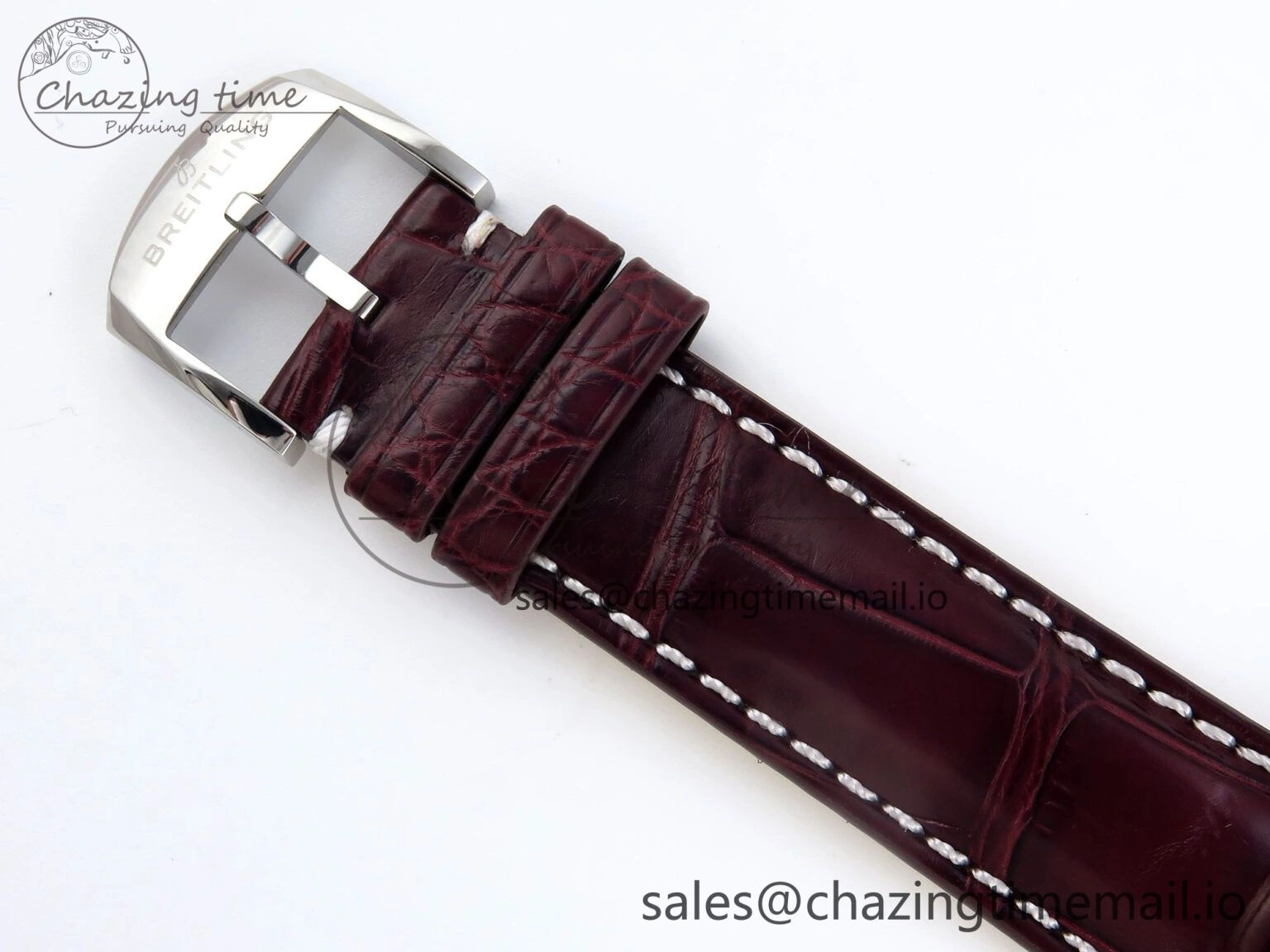 EyeCatching Navitimer 1 SS 41mm TF 1:1 Best Edition White Bezel Blue Dial on Brown Leather Strap A 5485