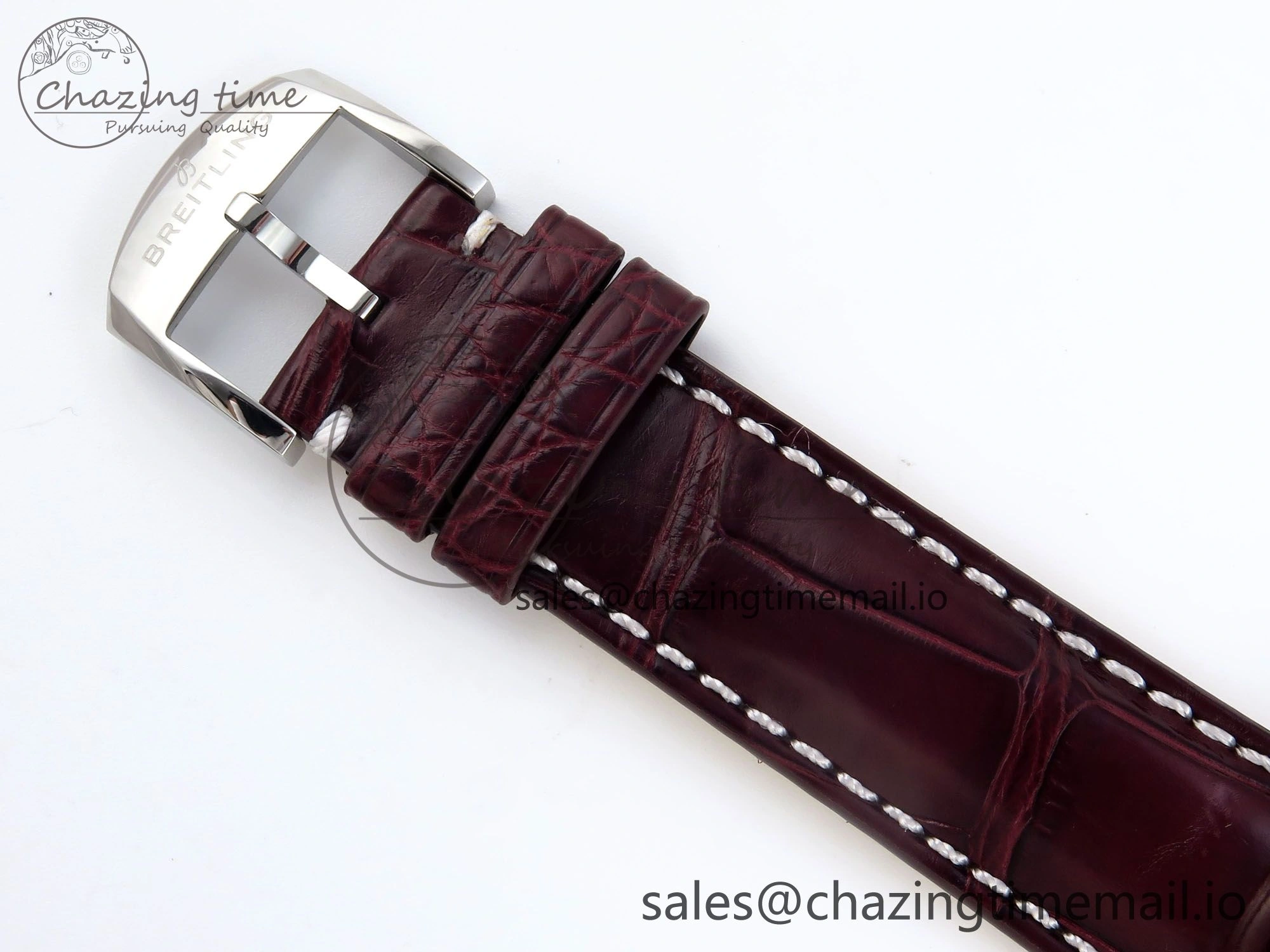 EyeCatching Navitimer 1 SS 41mm TF 1:1 Best Edition White Bezel Blue Dial on Brown Leather Strap A 5485