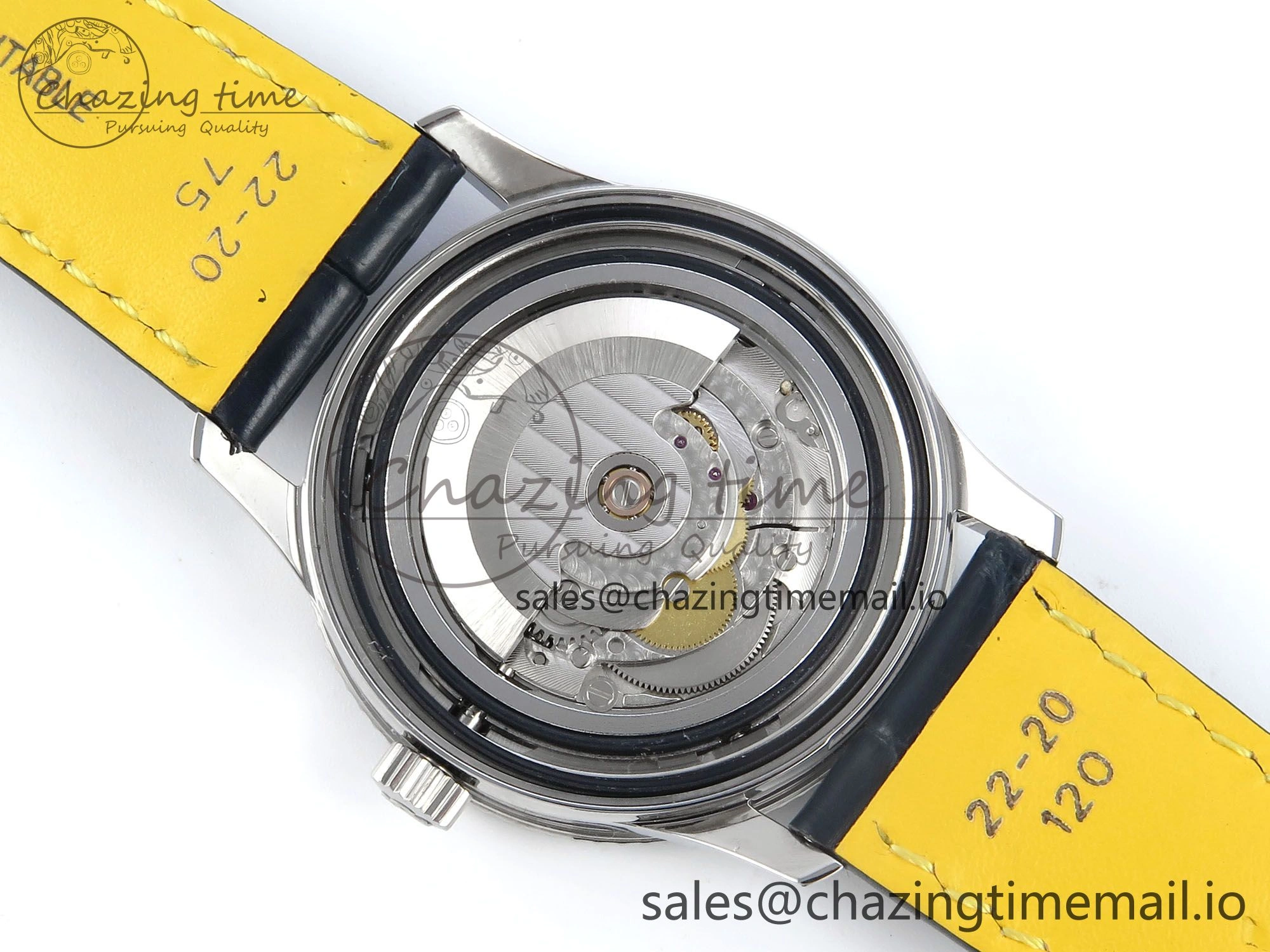 Navitimer 1 SS 41mm TF 1:1 Best Edition White Bezel White Dial on Blue Leather Strap A Contemporary 5484