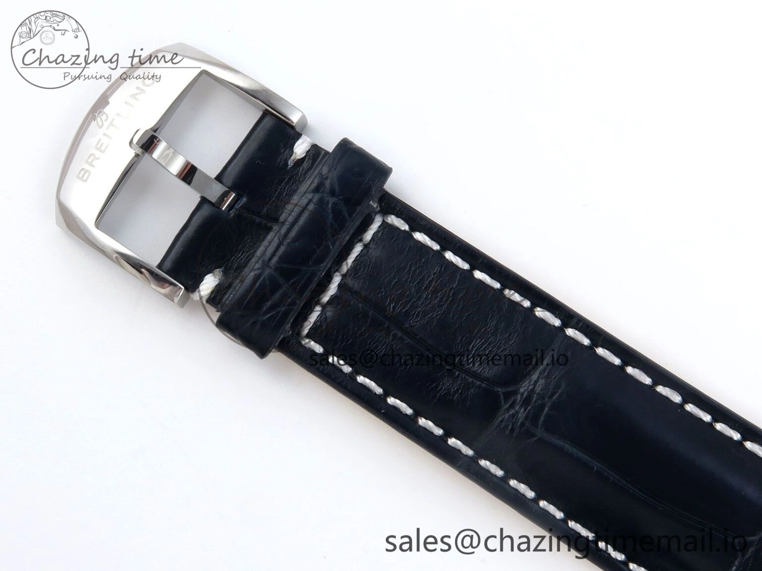 Navitimer 1 SS 41mm TF 1:1 Best Edition White Bezel White Dial on Blue Leather Strap A Contemporary 5484
