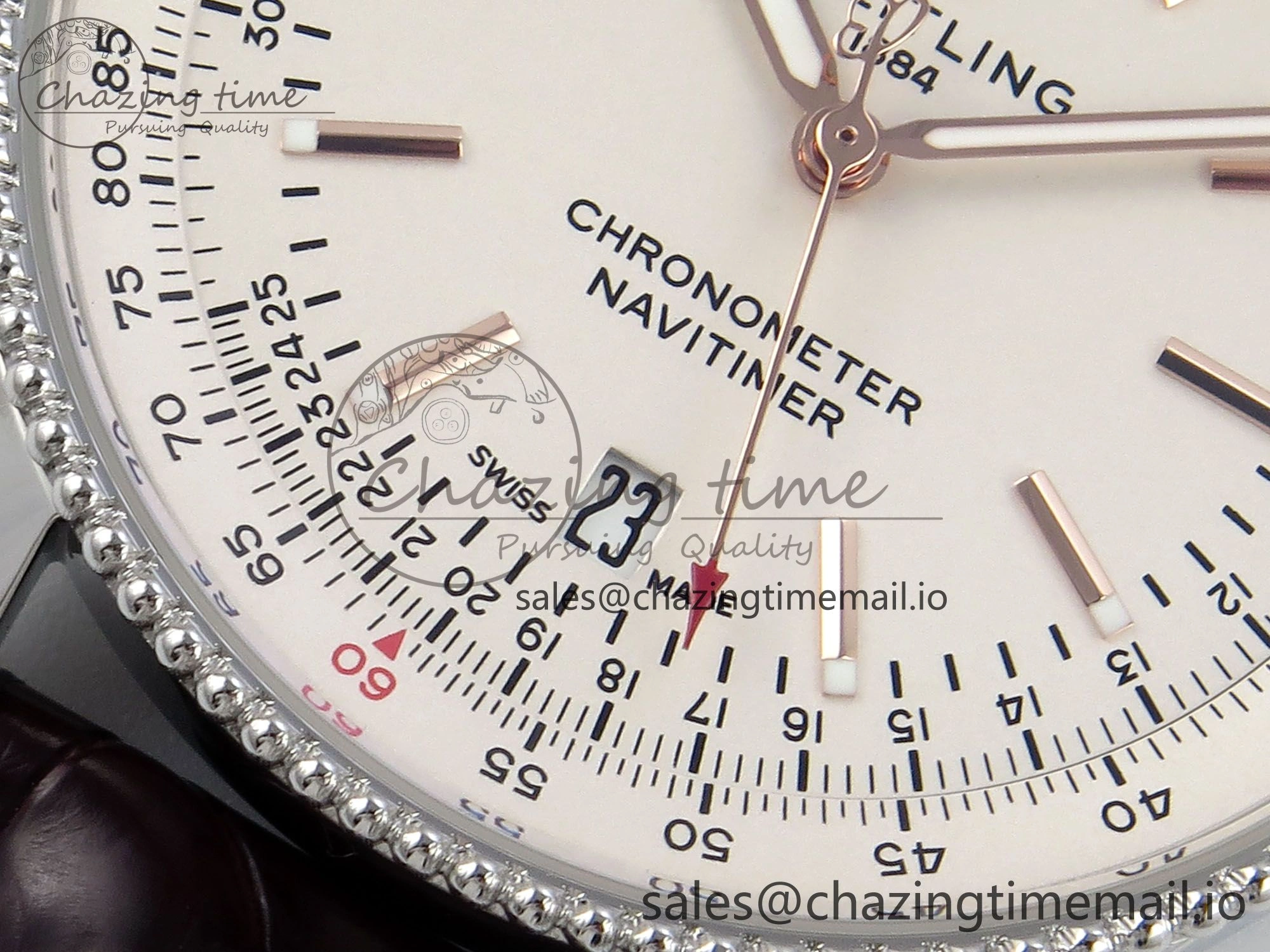 Navitimer 1 SS 41mm TF 1:1 Best Edition White Bezel White Dial on Brown Leather Strap A Seasonal 5483