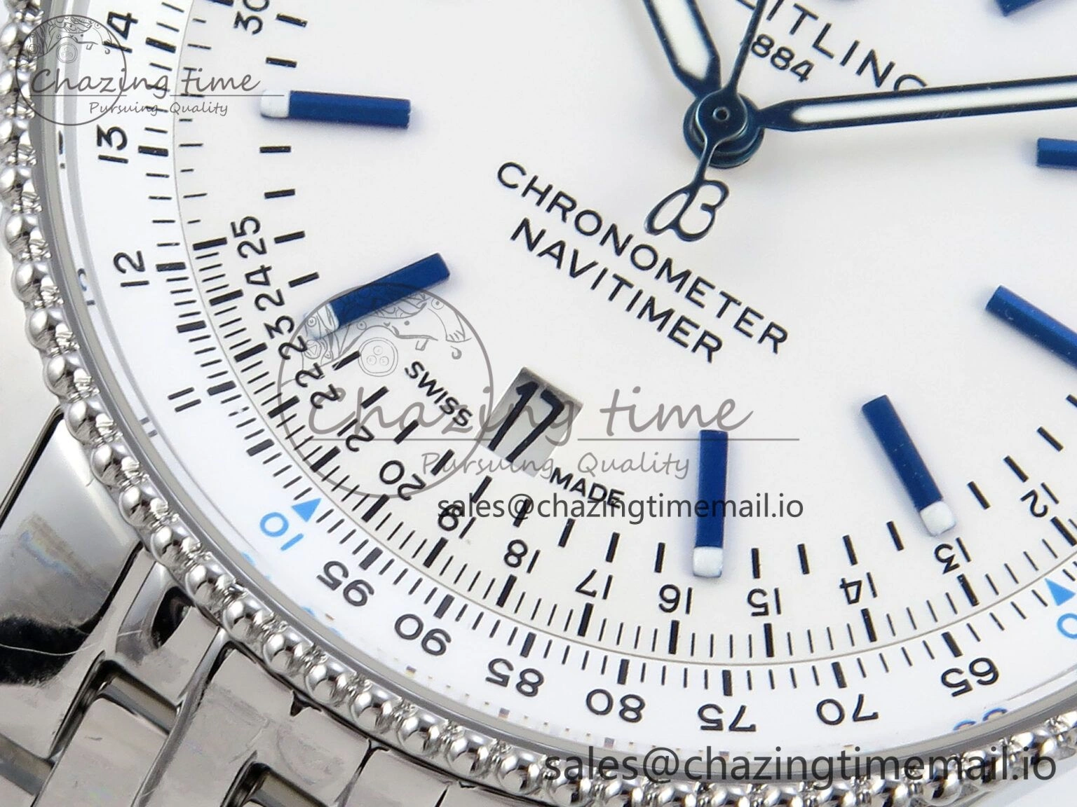 Navitimer 1 SS 41mm TF 1:1 Best Edition White Bezel White Dial on SS Bracelet A Chic 5492