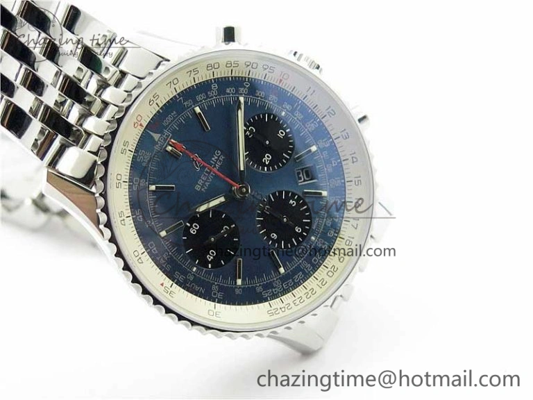 Navitimer 1 SS 43mm GF 1:1 Best Edition Blue Dial on SS Bracelet A SportInspired 5590