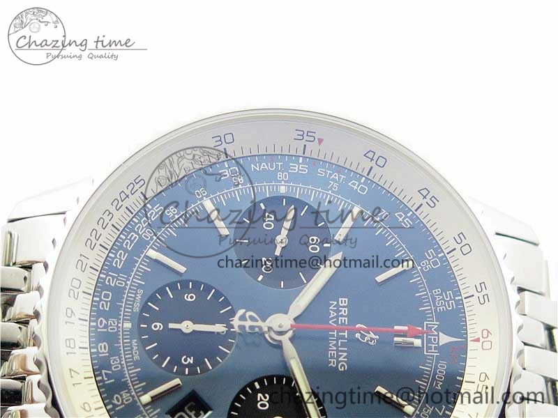 Navitimer 1 SS 43mm GF 1:1 Best Edition Blue Dial on SS Bracelet A SportInspired 5590