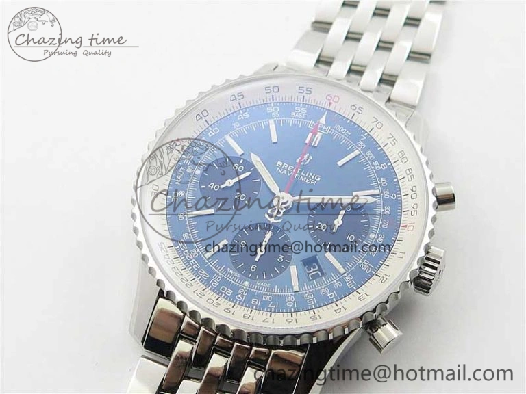 Navitimer 1 SS 43mm GF 1:1 Best Edition Blue Dial on SS Bracelet A SportInspired 5590