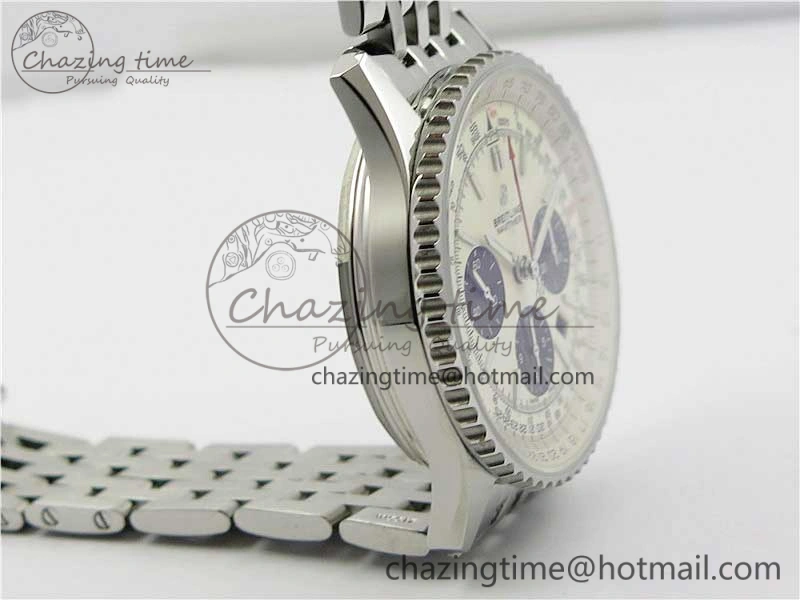 Navitimer 1 SS 43mm GF 1:1 Best Edition White Dial on SS Bracelet A FlexibleFit 5591