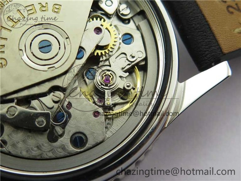 Navitimer 41mm SS B50 Best Edition SS Black Dial Numeral Markers on Leather Strap A Stylish 5555