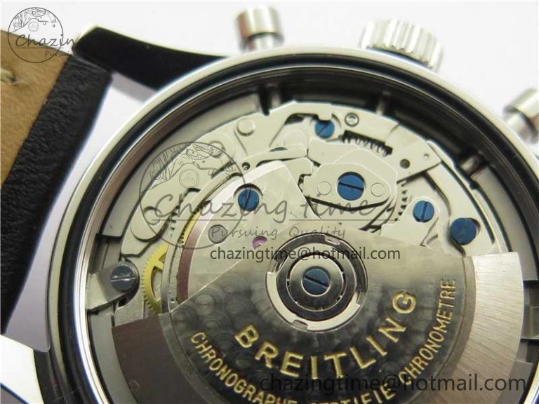 Navitimer 41mm SS B50 Best Edition SS Black Dial Numeral Markers on Leather Strap A Stylish 5555