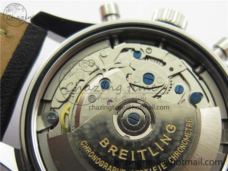Navitimer 41mm SS B50 Best Edition SS Black Dial Numeral Markers on Leather Strap A Stylish 5555