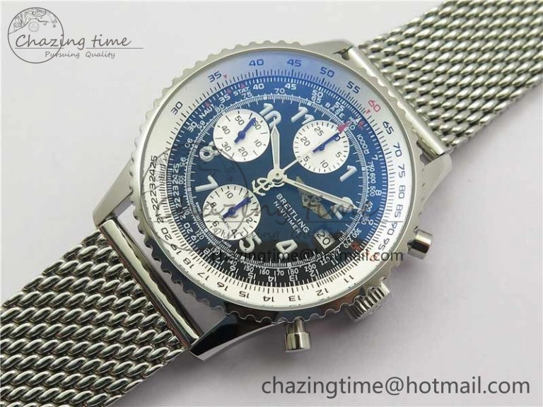 Navitimer 41mm SS B50 Best Edition SS Black Dial Numeral Markers on SS Bracelet A Sporty 5554