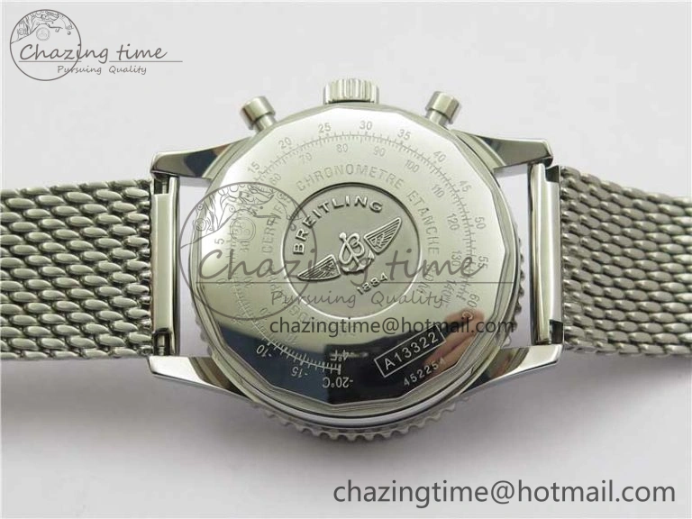 Navitimer 41mm SS B50 Best Edition SS Black Dial Numeral Markers on SS Bracelet A Sporty 5554