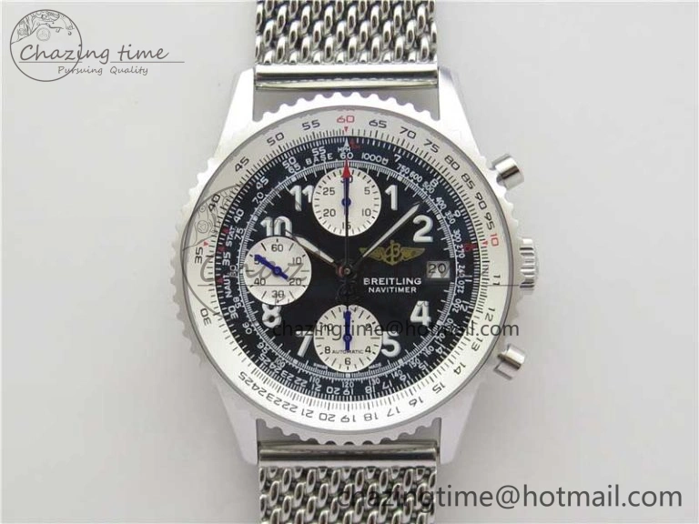 Navitimer 41mm SS B50 Best Edition SS Black Dial Numeral Markers on SS Bracelet A Sporty 5554