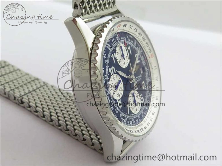 Navitimer 41mm SS B50 Best Edition SS Black Dial Numeral Markers on SS Bracelet A Sporty 5554