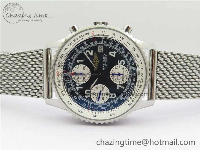 Navitimer 41mm SS B50 Best Edition SS Black Dial Numeral Markers on SS Bracelet A Sporty 5554