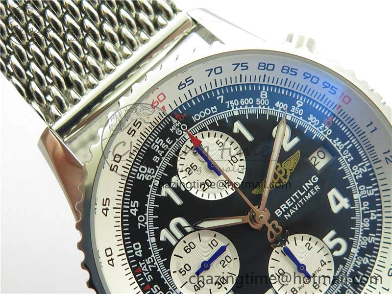 Navitimer 41mm SS B50 Best Edition SS Black Dial Numeral Markers on SS Bracelet A Sporty 5554