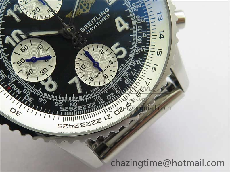 Navitimer 41mm SS B50 Best Edition SS Black Dial Numeral Markers on SS Bracelet A Sporty 5554