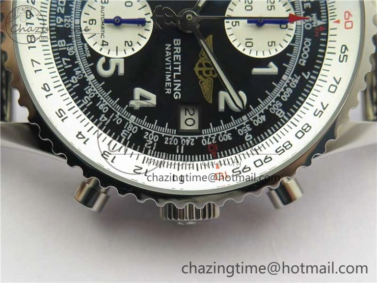 Navitimer 41mm SS B50 Best Edition SS Black Dial Numeral Markers on SS Bracelet A Sporty 5554