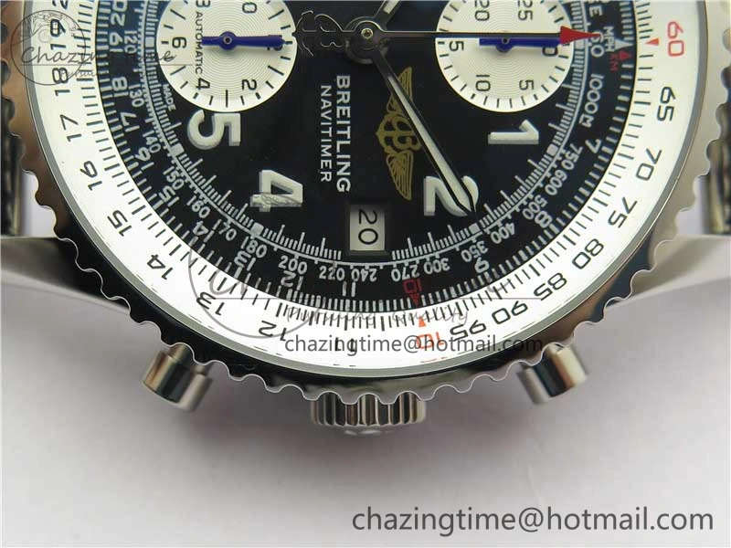 Navitimer 41mm SS B50 Best Edition SS Black Dial Numeral Markers on SS Bracelet A Sporty 5554