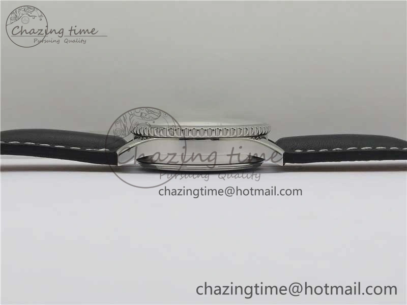 Navitimer 41mm SS B50 Best Edition SS Black Dial Stick Markers on Black Leather Strap A HighQuality 5552
