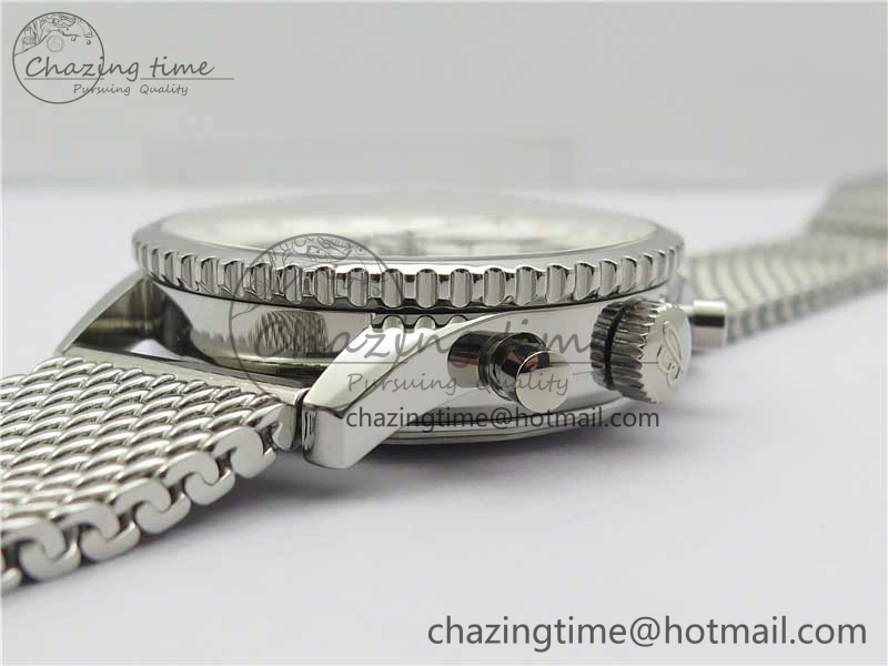 Navitimer 41mm SS B50 Best Edition SS Black Dial Stick Markers on SS Bracelet A Stylish 5553