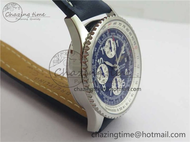 Navitimer 41mm SS B50 Best Edition SS Blue Dial Numeral Markers on Leather Strap A Soft 5548