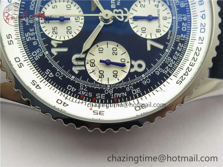 Navitimer 41mm SS B50 Best Edition SS Blue Dial Numeral Markers on Leather Strap A Soft 5548