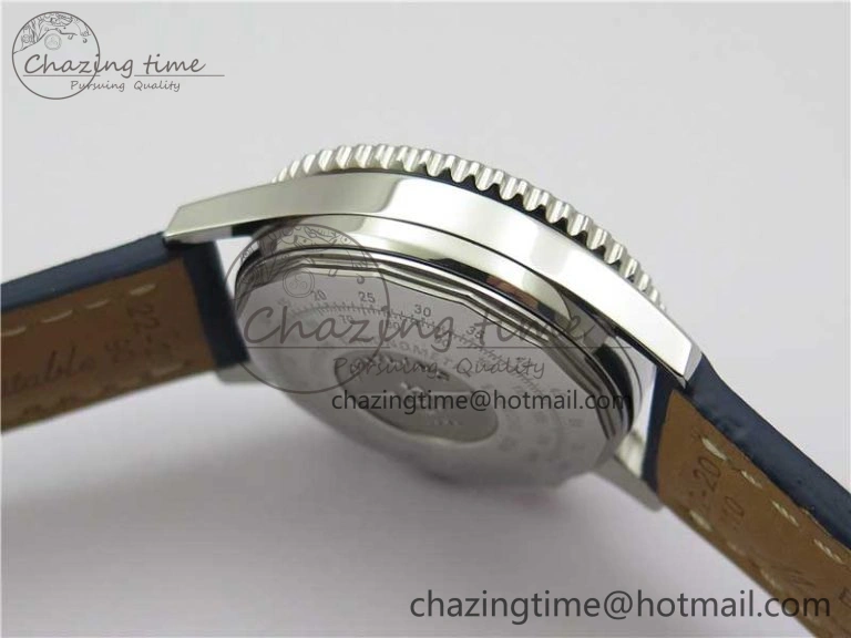 Navitimer 41mm SS B50 Best Edition SS Blue Dial Numeral Markers on Leather Strap A Soft 5548