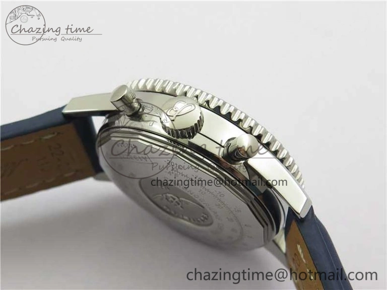 Navitimer 41mm SS B50 Best Edition SS Blue Dial Numeral Markers on Leather Strap A Soft 5548