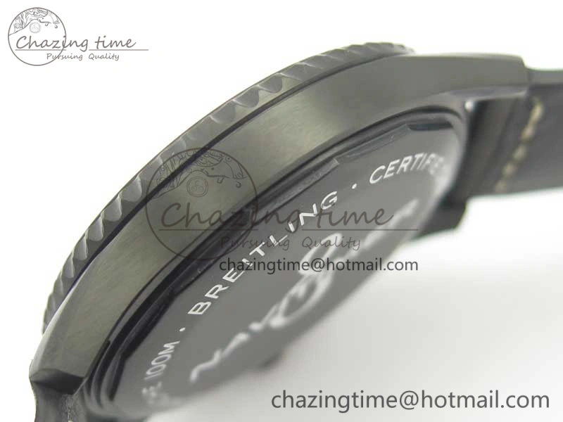 Navitimer 8 Automatic 41mm Black Steel ZF 1:1 Best Edition Black Dial on Black Leather Strap A OdorResistant 5616