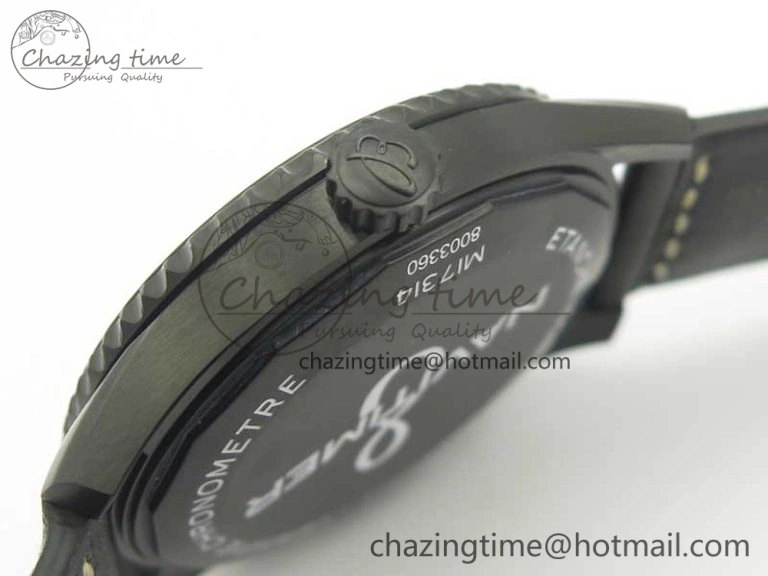 Navitimer 8 Automatic 41mm Black Steel ZF 1:1 Best Edition Black Dial on Black Leather Strap A OdorResistant 5616
