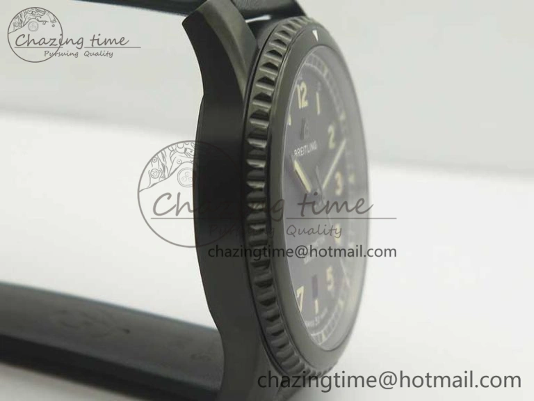 Navitimer 8 Automatic 41mm Black Steel ZF 1:1 Best Edition Black Dial on Black Leather Strap A OdorResistant 5616