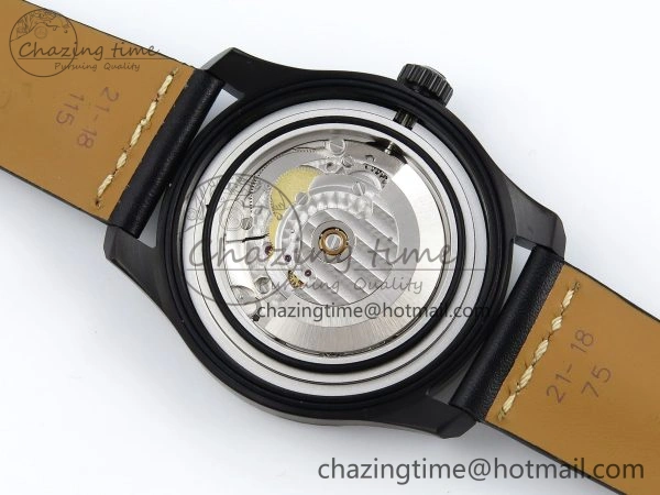 Navitimer 8 Automatic 41mm PVD TF 1:1 Best Edition Black Dial on Black Leather Strap A ZipUp 5517