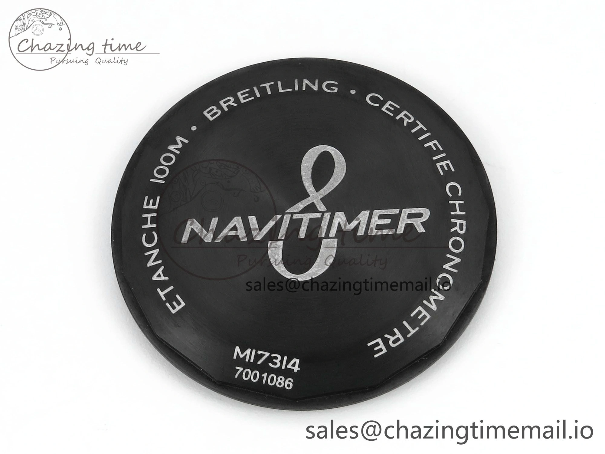 Premium Navitimer 8 Automatic 41mm PVD TF 1:1 Best Edition Black Dial on Black Leather Strap A 5455