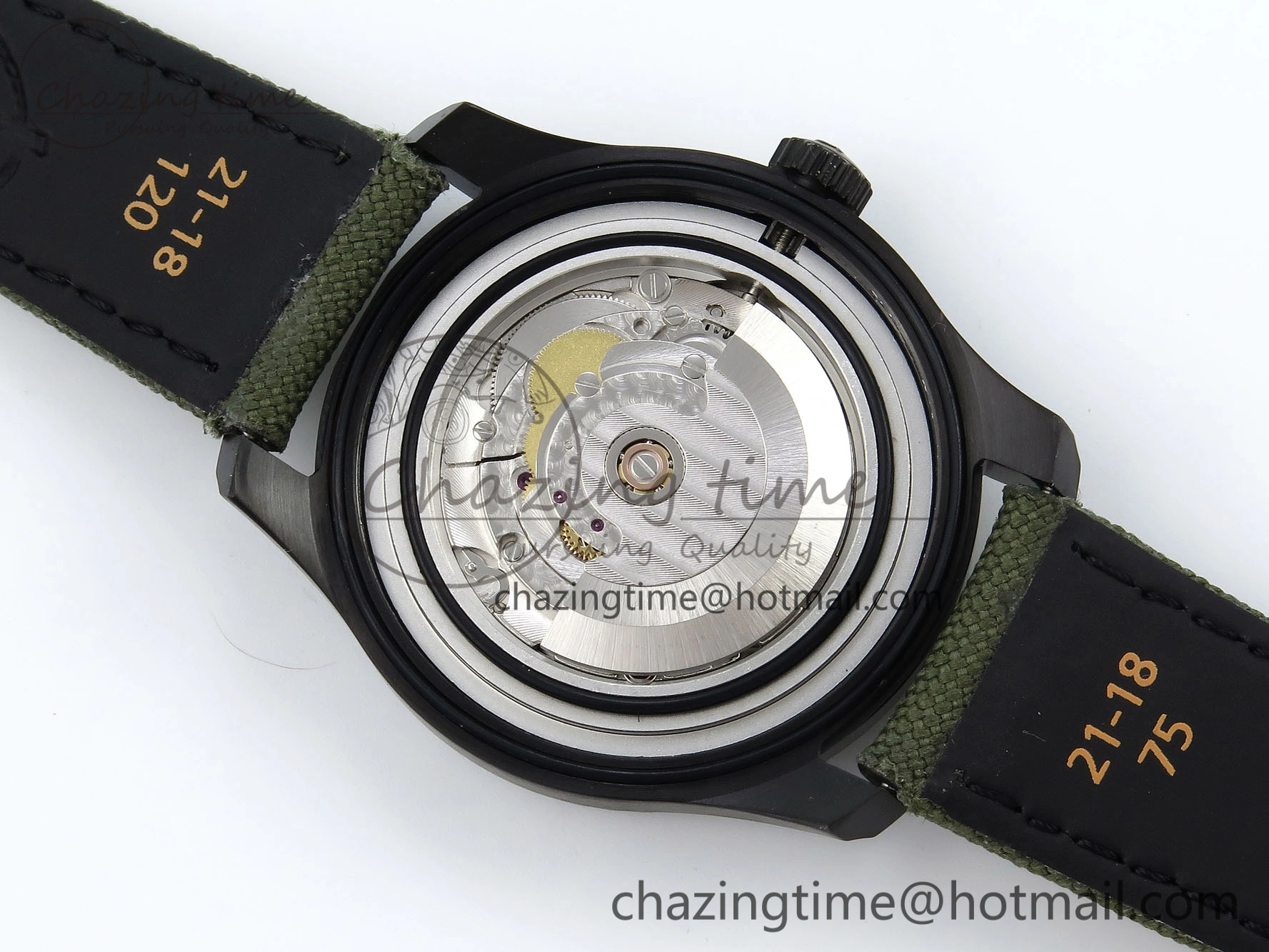 Navitimer 8 Automatic 41mm PVD TF 1:1 Best Edition Green Dial on Green Nylon Strap A Classic 5518