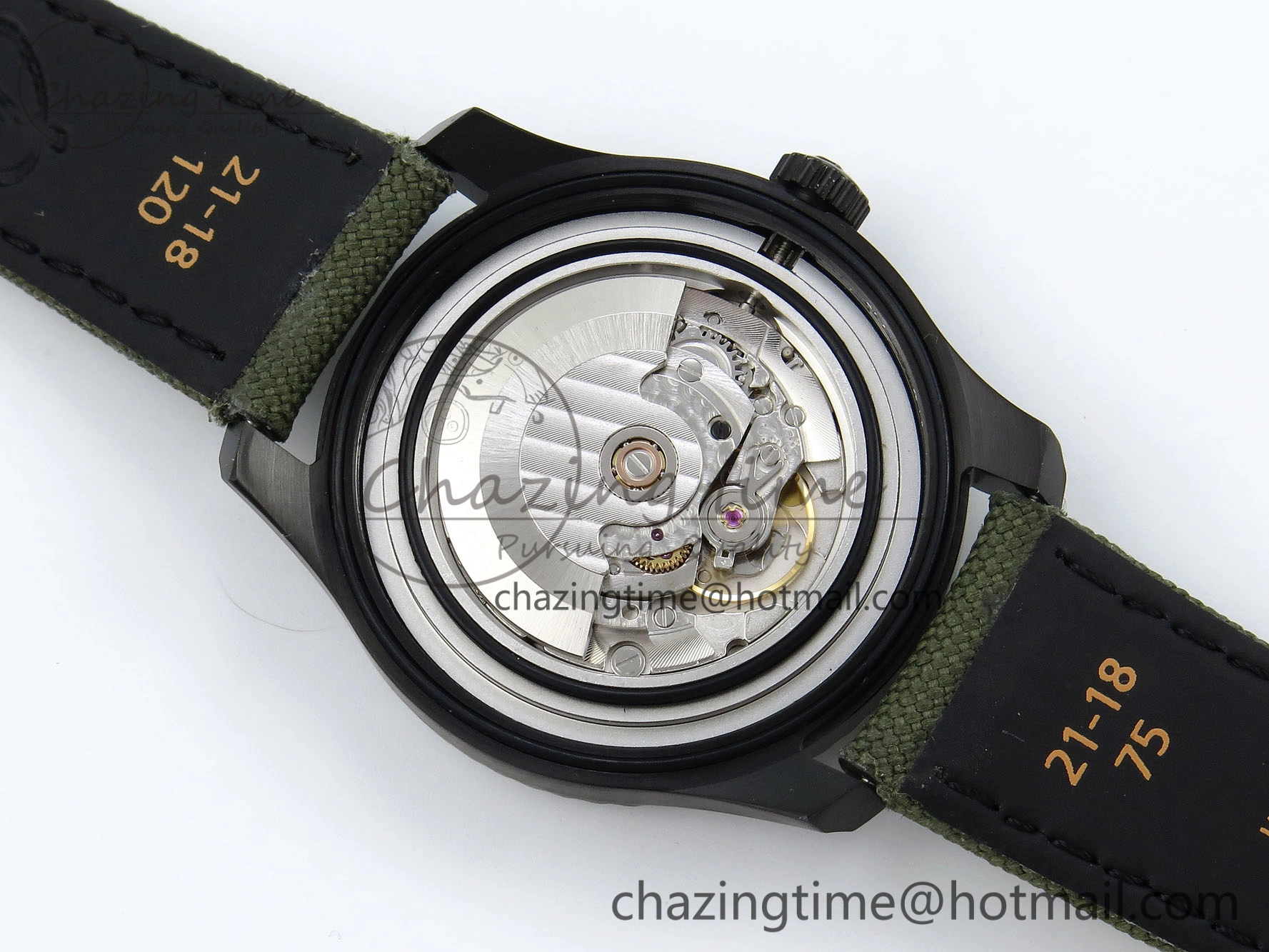 Navitimer 8 Automatic 41mm PVD TF 1:1 Best Edition Green Dial on Green Nylon Strap A Classic 5518