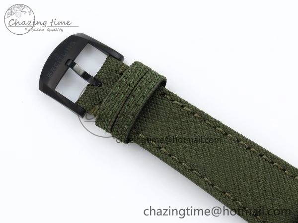 Navitimer 8 Automatic 41mm PVD TF 1:1 Best Edition Green Dial on Green Nylon Strap A Classic 5518