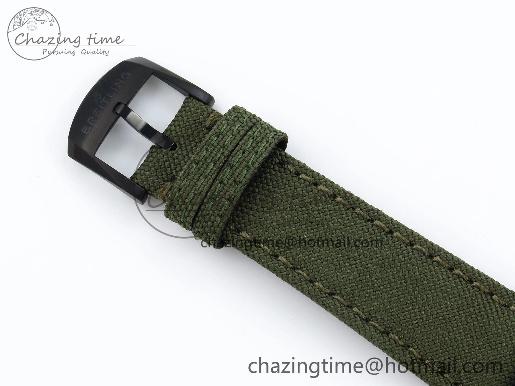 Navitimer 8 Automatic 41mm PVD TF 1:1 Best Edition Green Dial on Green Nylon Strap A Classic 5518