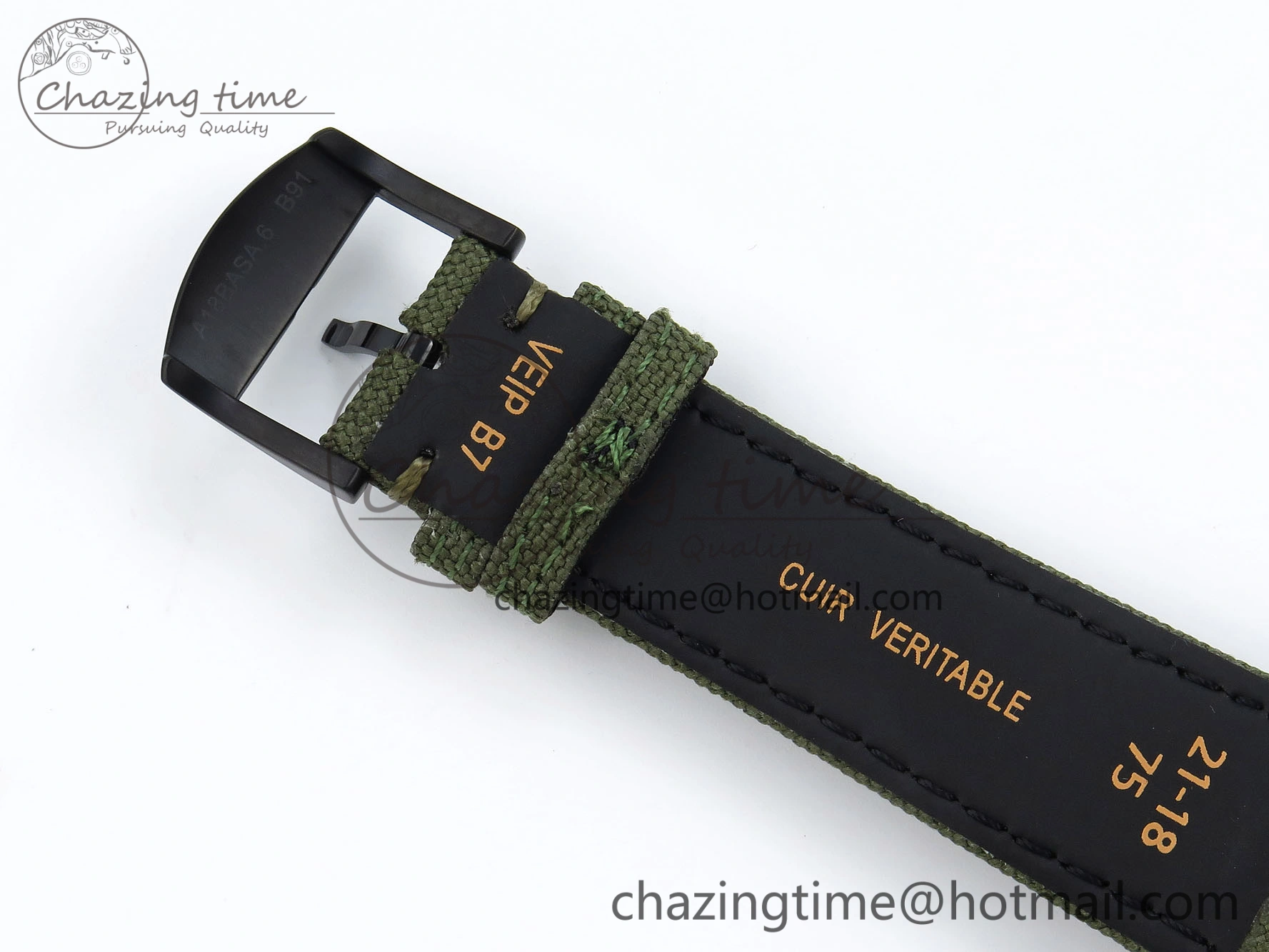 Navitimer 8 Automatic 41mm PVD TF 1:1 Best Edition Green Dial on Green Nylon Strap A Classic 5518