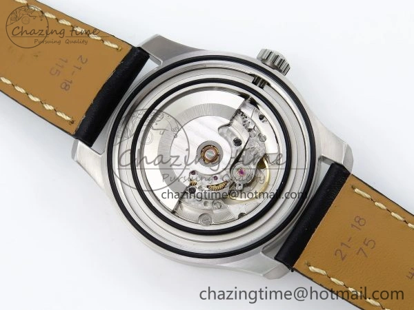 Navitimer 8 Automatic 41mm SS TF 1:1 Best Edition Black Dial on Black Leather Strap A ZeroBulk 5514