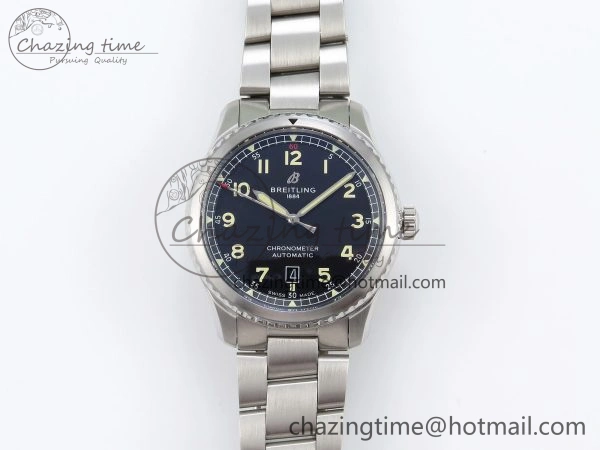 ModernLook Navitimer 8 Automatic 41mm SS TF 1:1 Best Edition Black Dial on SS Bracelet A 5512