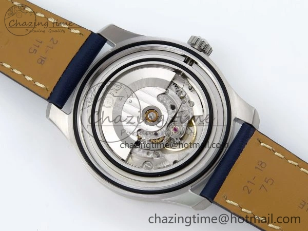 Neat Navitimer 8 Automatic 41mm SS TF 1:1 Best Edition Blue Dial on Blue Leather Strap A 5513