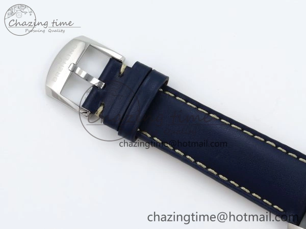 Neat Navitimer 8 Automatic 41mm SS TF 1:1 Best Edition Blue Dial on Blue Leather Strap A 5513