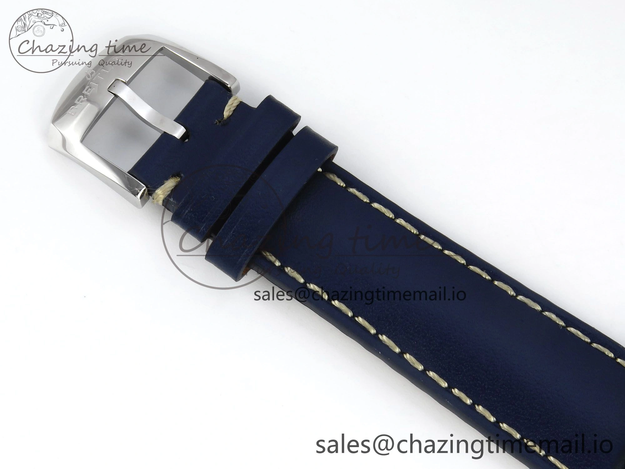Navitimer 8 Automatic 41mm SS TF 1:1 Best Edition Blue Dial on Blue Leather Strap A Premium 5452