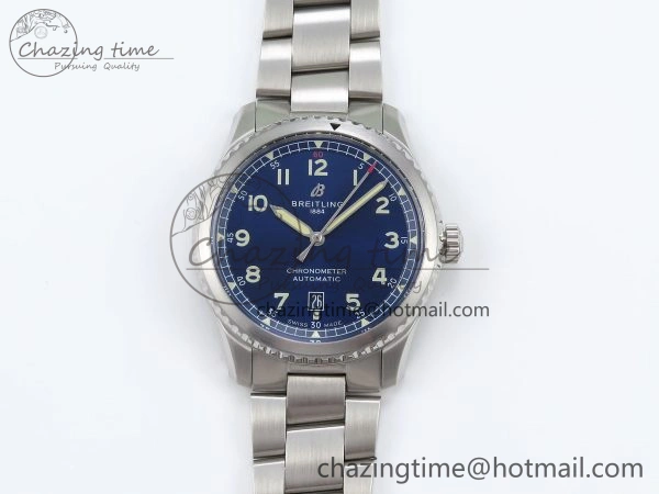 Navitimer 8 Automatic 41mm SS TF 1:1 Best Edition Blue Dial on SS Bracelet A HighQuality 5515