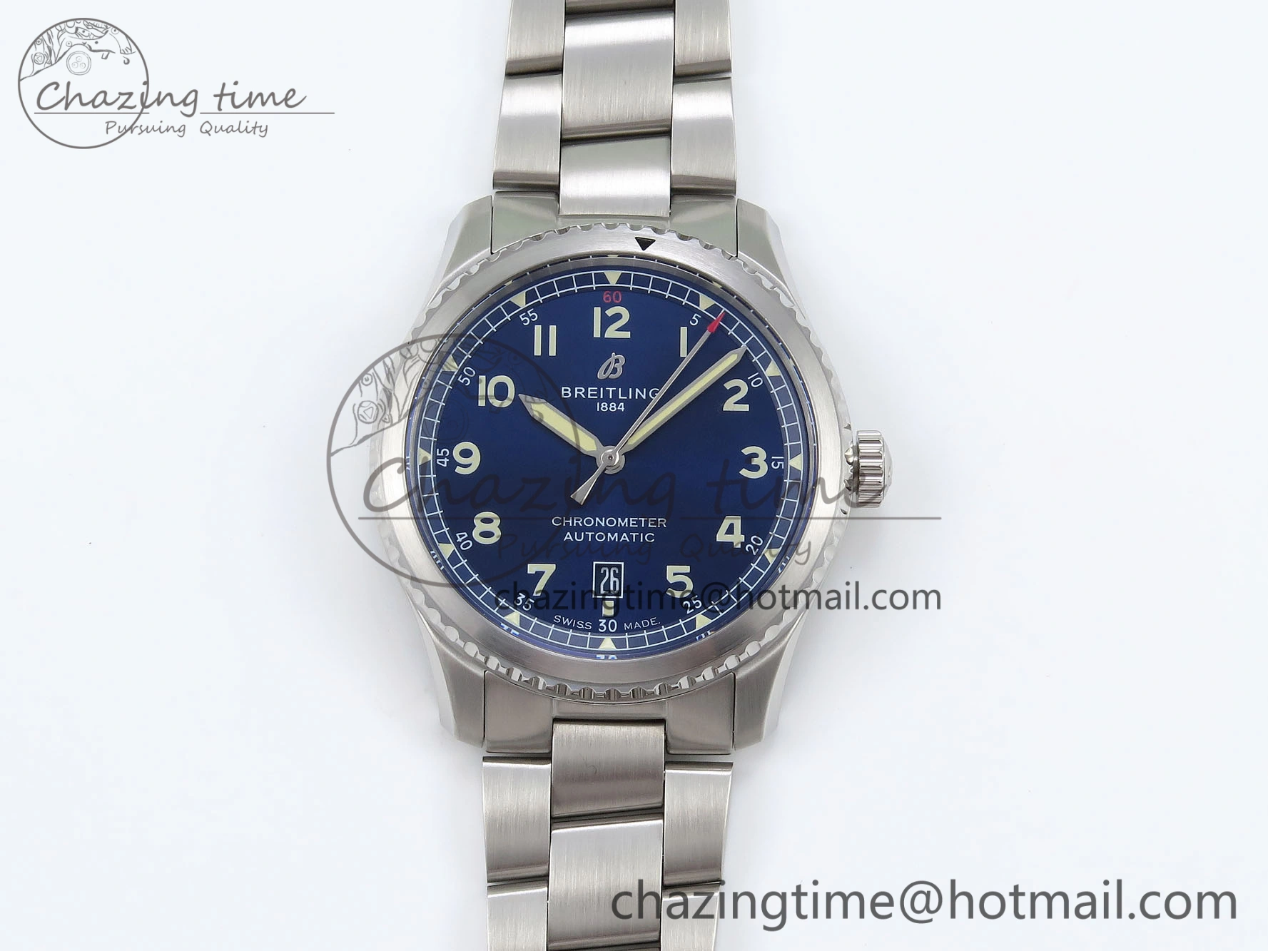 Navitimer 8 Automatic 41mm SS TF 1:1 Best Edition Blue Dial on SS Bracelet A HighQuality 5515