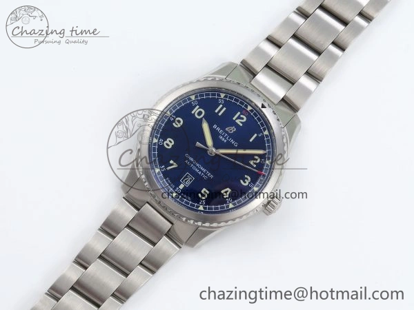 Navitimer 8 Automatic 41mm SS TF 1:1 Best Edition Blue Dial on SS Bracelet A HighQuality 5515