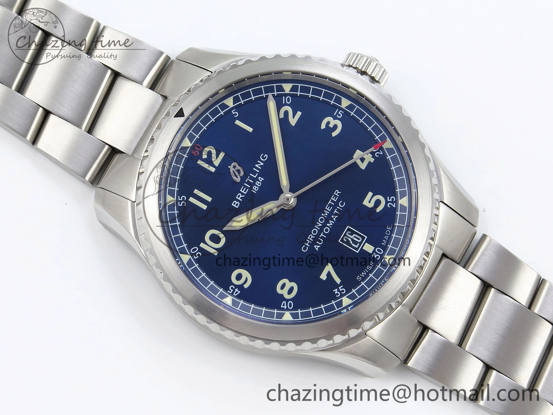 Navitimer 8 Automatic 41mm SS TF 1:1 Best Edition Blue Dial on SS Bracelet A HighQuality 5515